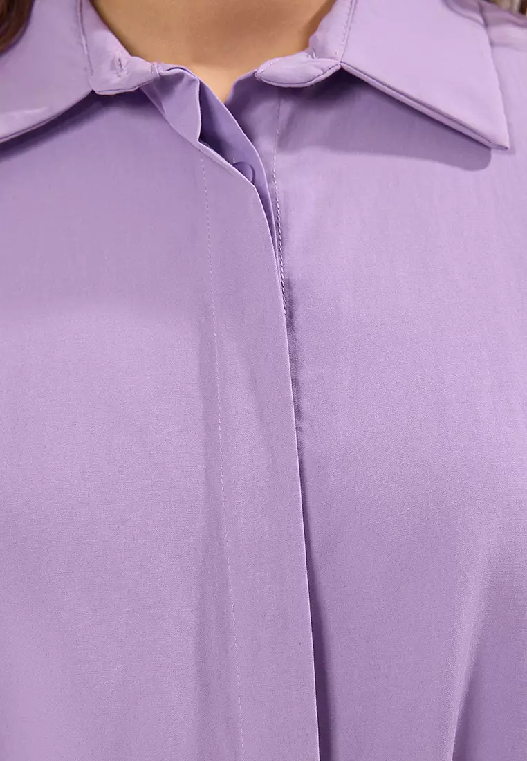 Lilac Cotton Summer Fabric Skirt Layered Woven Dress Tctss25Eb00112