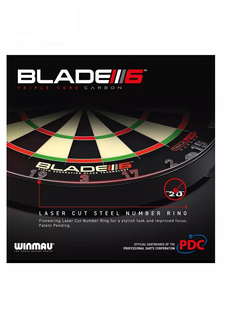 Dartboard Blade 6 Carbon Triple Core
