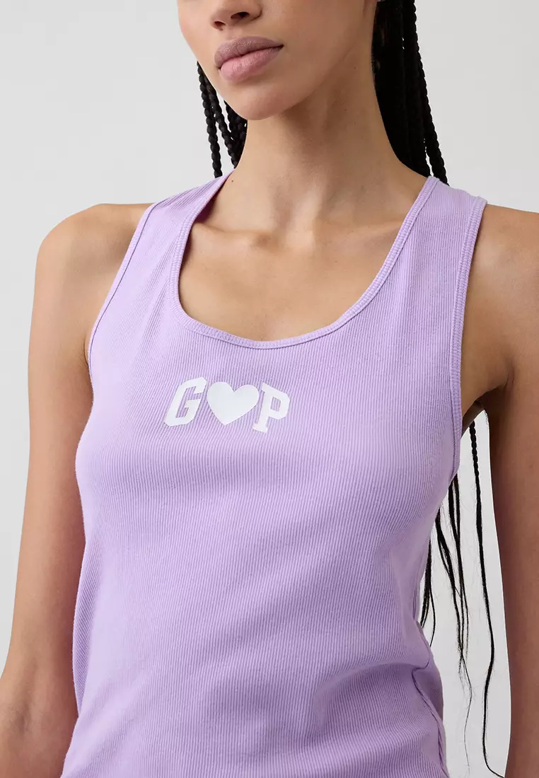 Ribbed Logo Tank Top