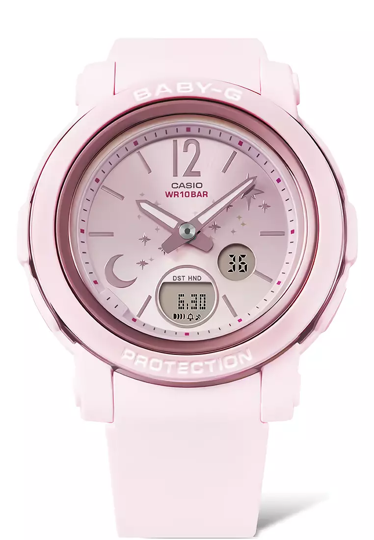 Casio Baby-G Jam Tangan Analog Digital Wanita - Pink - Resin Strap - BGA-290DS-4ADR