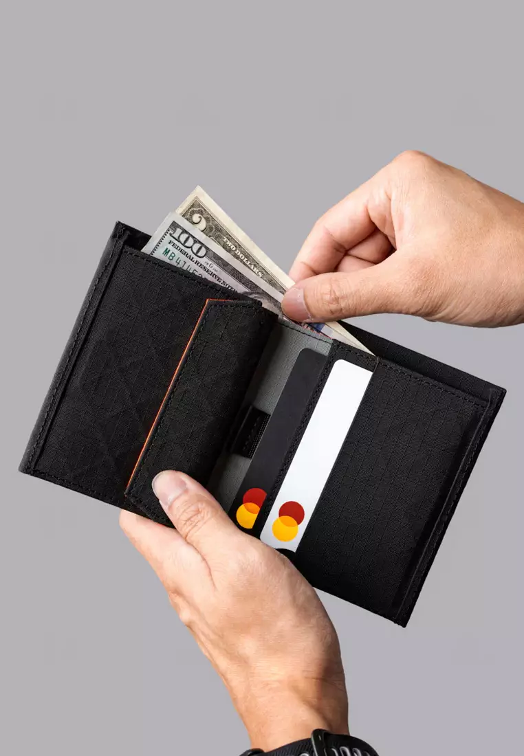 Alpaka ARK Bifold Coin Wallet - Black Axogrid