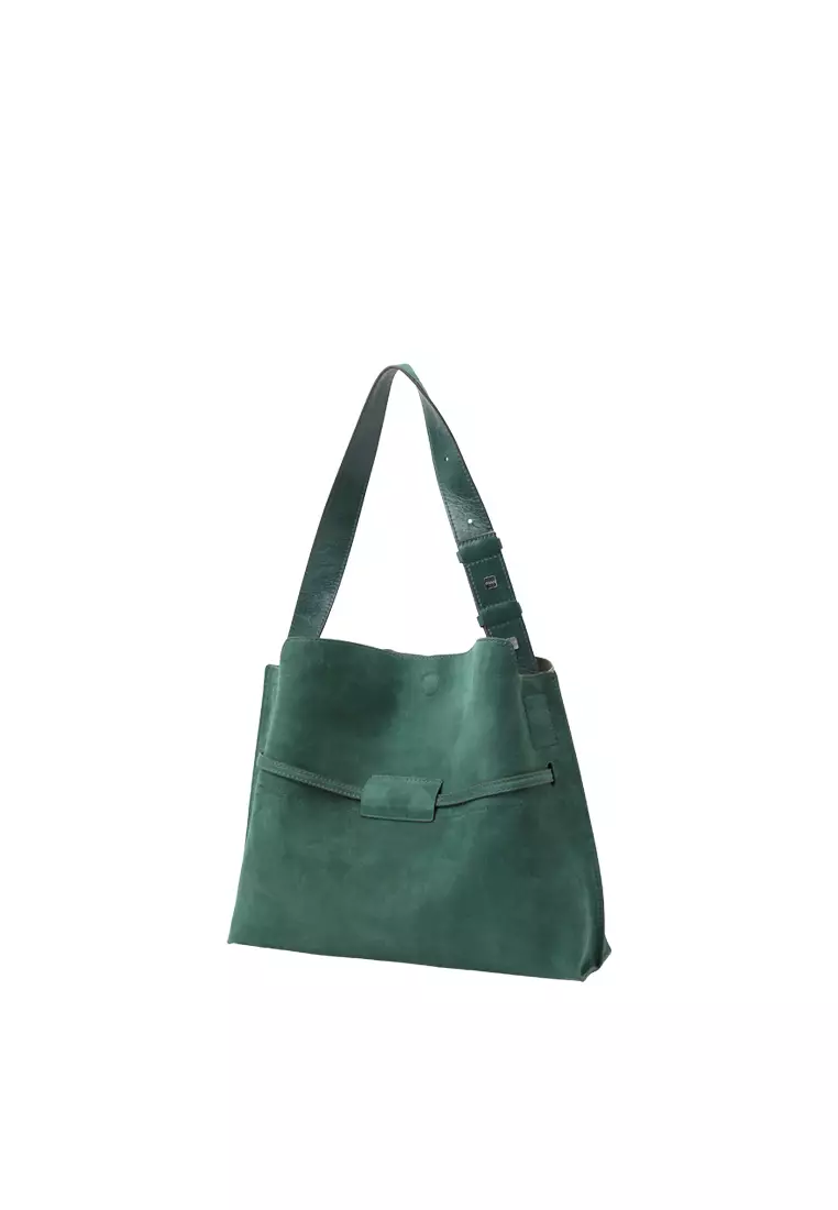 SAOI Belt Tote II Small - Suede Jade