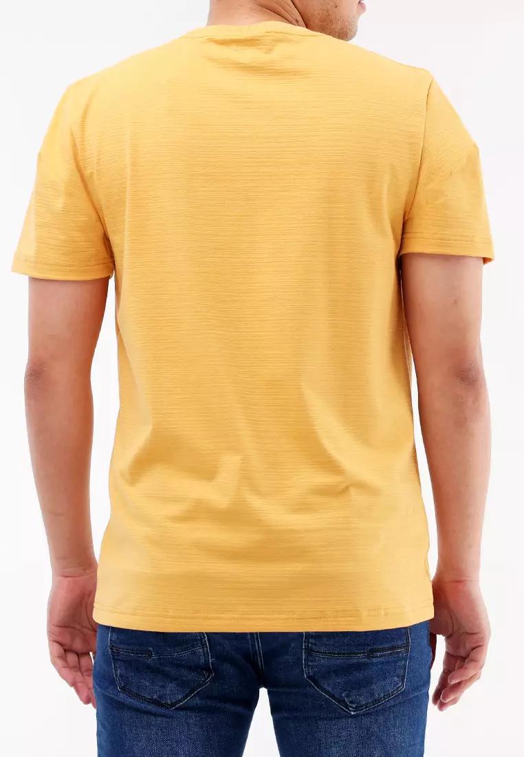 Round Neck Streaky Short Sleeves