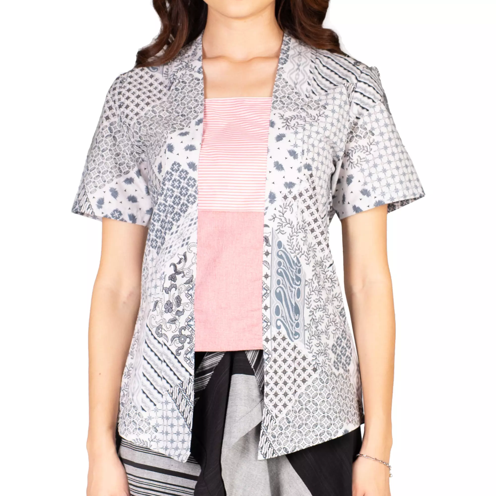 Blouse Batik Wanita - Atasan Batik - Bhatara Batik Cerita - Baju Batik Modern Lengan Pendek