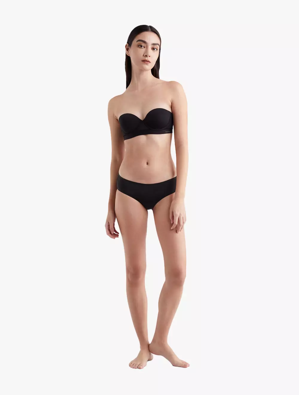 CALVIN KLEIN UNDERWEAR - INVISIBLES PUSH UP STRAPLESS BRA - Black - black