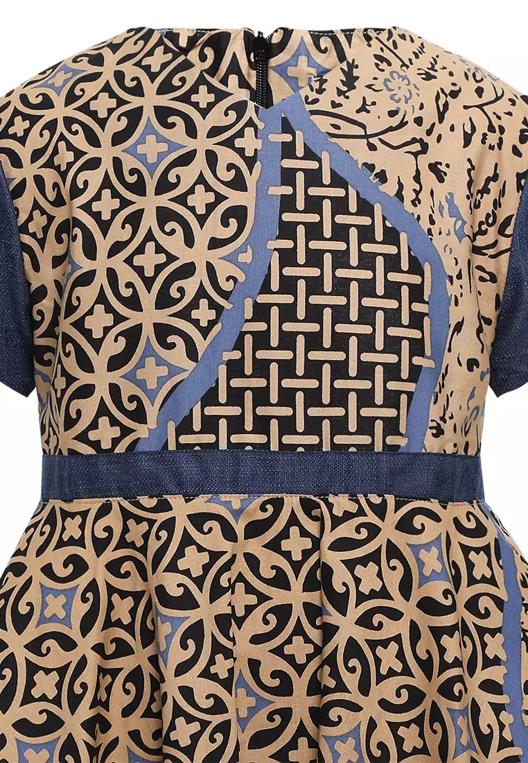 Dress Anak Perempuan Batik 4Th-12Th Delila Brown