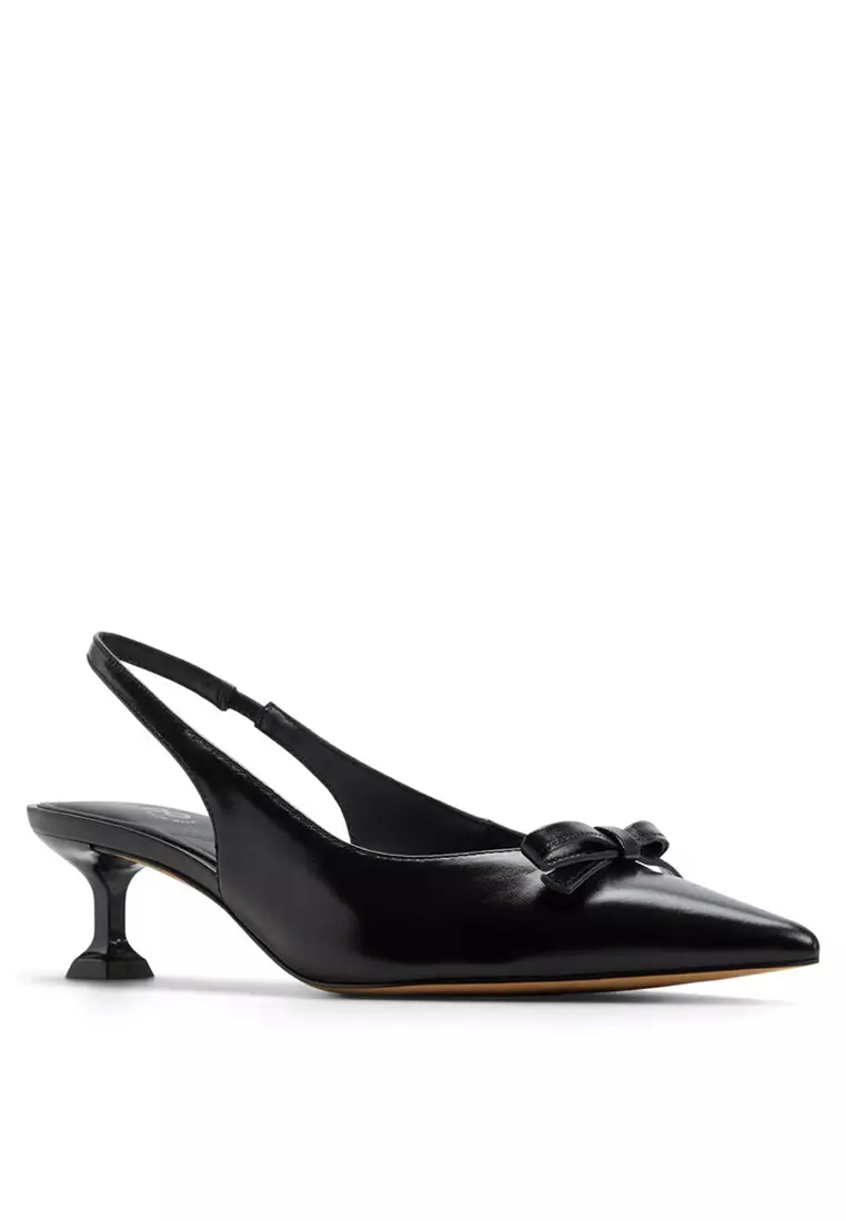 Luxuriant Slingback Kitten Heels