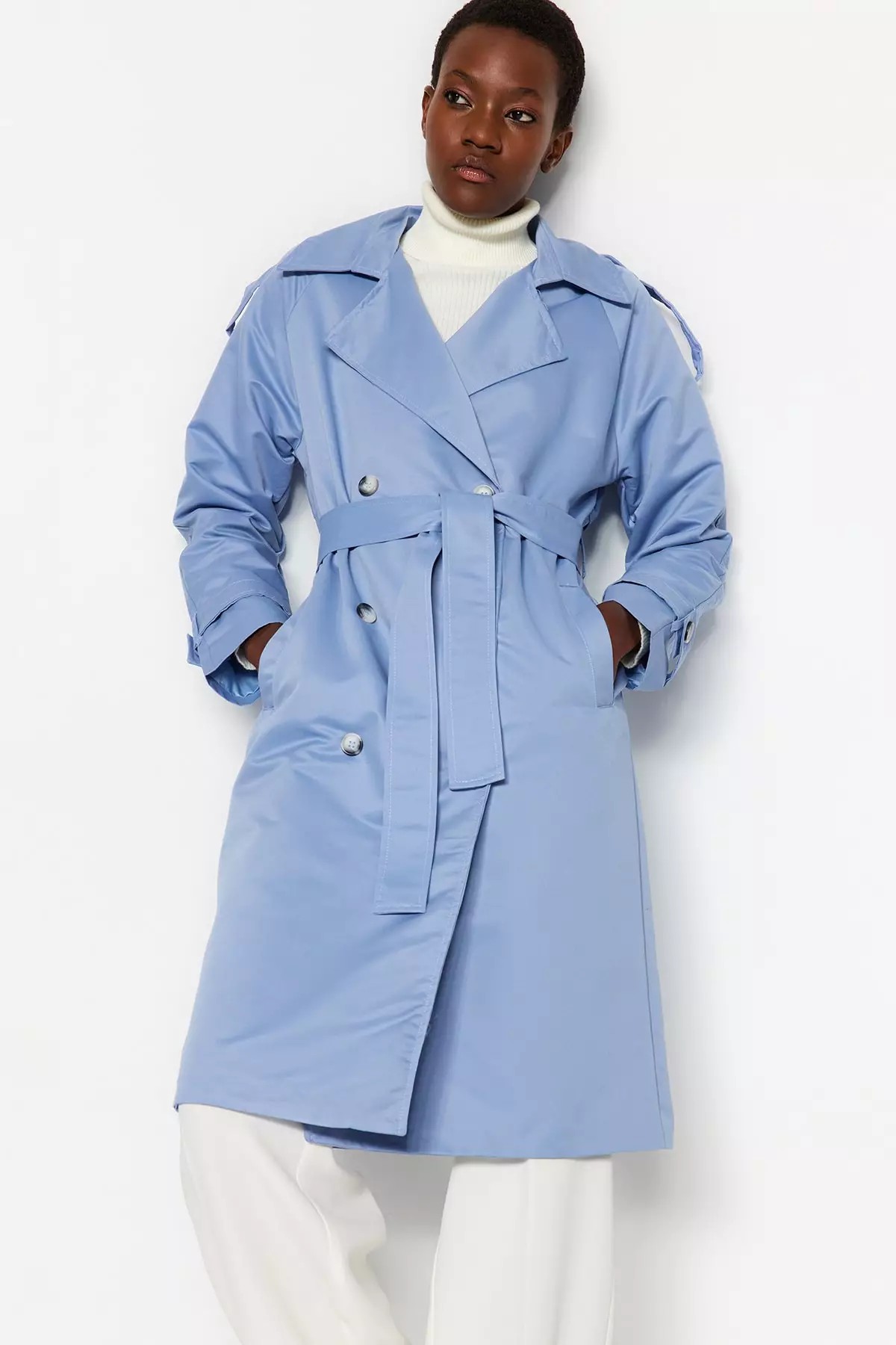 Trendyol Longline Trench Coat 2024 Buy Trendyol Online ZALORA