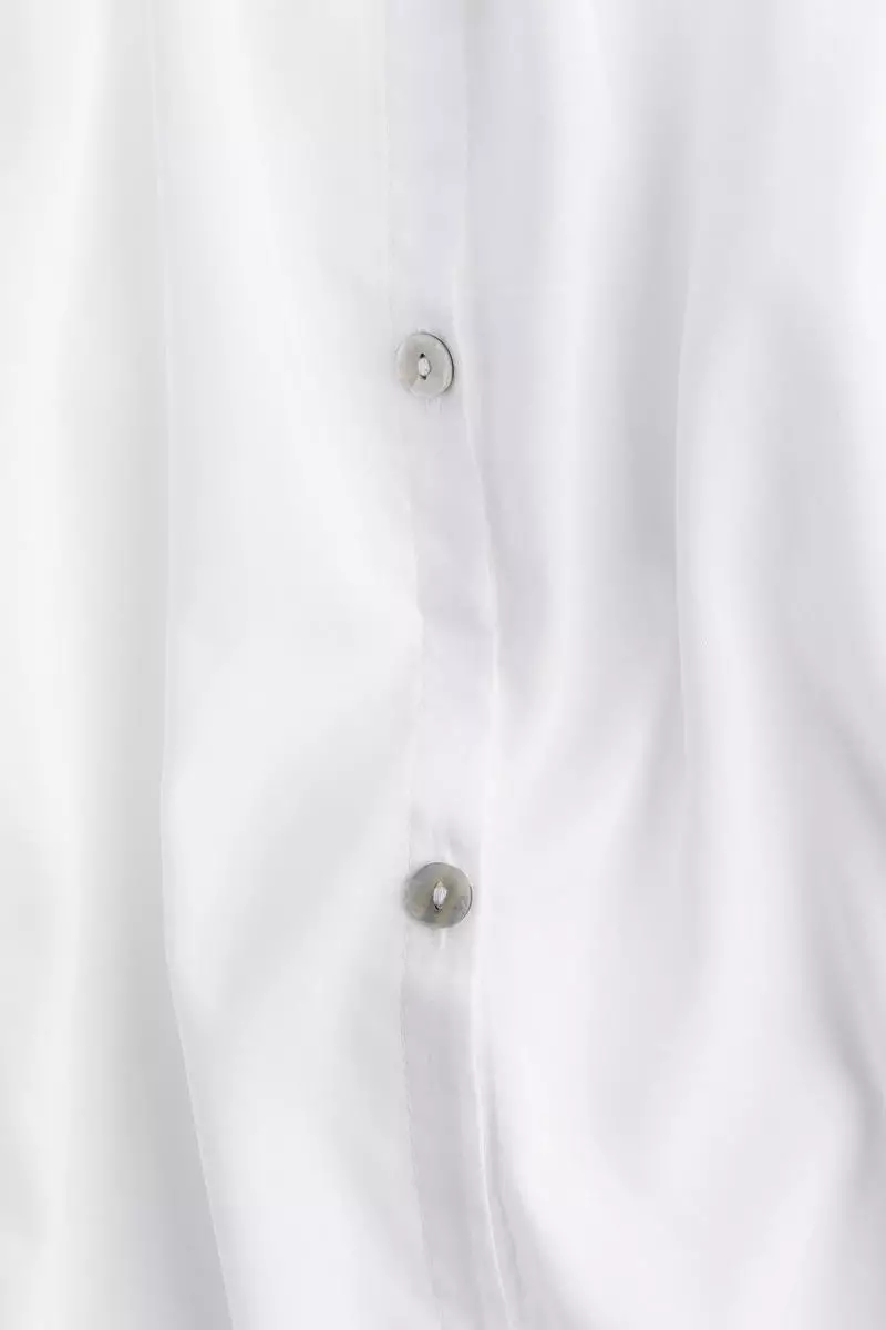 最終値下げ！＜H＞BALLOON SLEEVE REGULAR COLLAR Sheer Balloon Sleeve Panel Detail L/S Shirt | Navy – Parlour X
