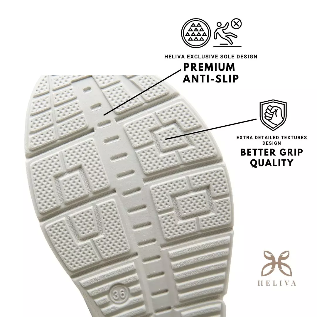 Heliva Novela Sandal Wedges Strap Knitted Ankle Wrap Sol 4cm