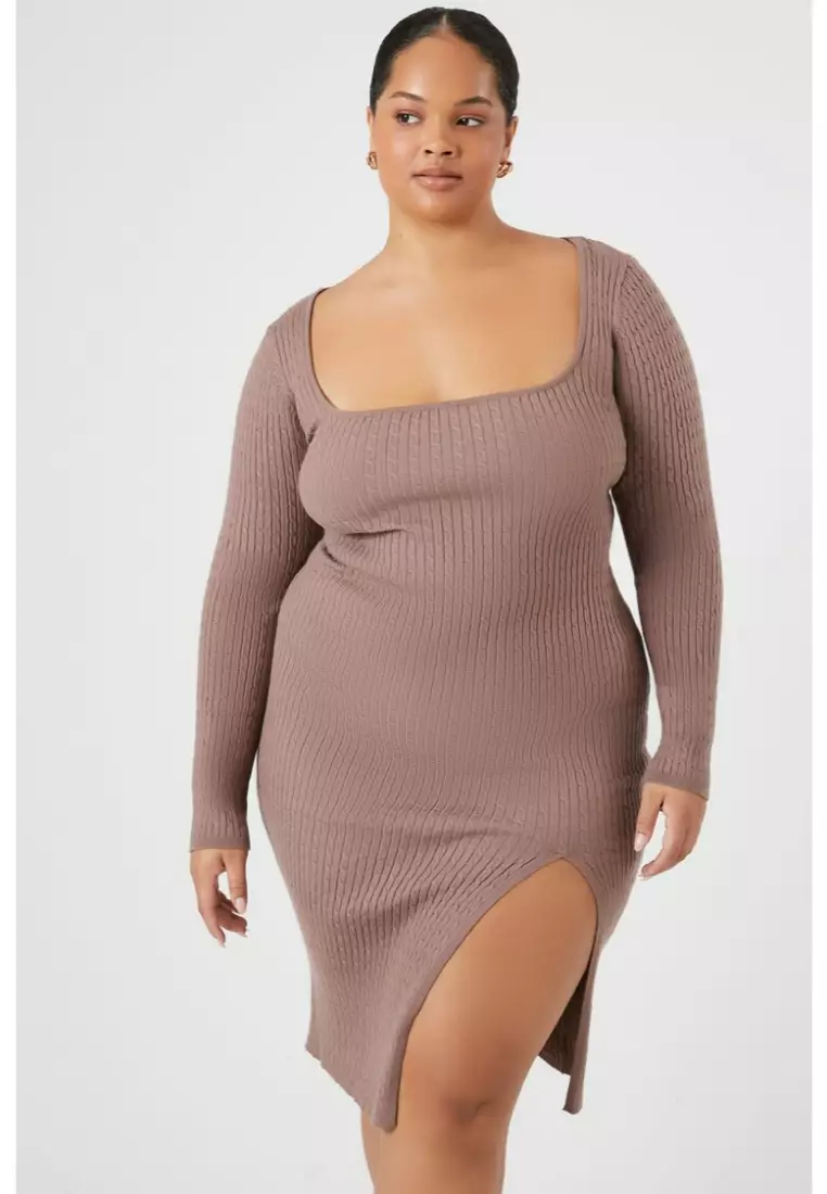 Plus Size Mini Sweater Dress