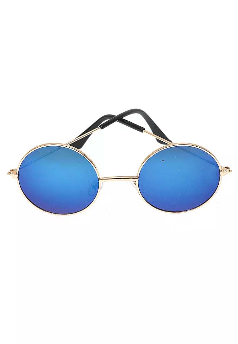 Ulrico Kacamata Anak Pria UV Protection Sunglasses Kids Round Design Frame Material Alloy ORIGINAL - Blue