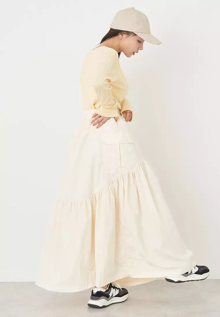 Earth, Music & Ecology - Inari Drawstring Skirt Ecru