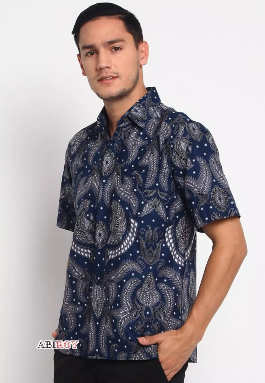 Kemeja Batik Pria Premium Slimfit Elegant Modern Lengan Pendek Baratayudha