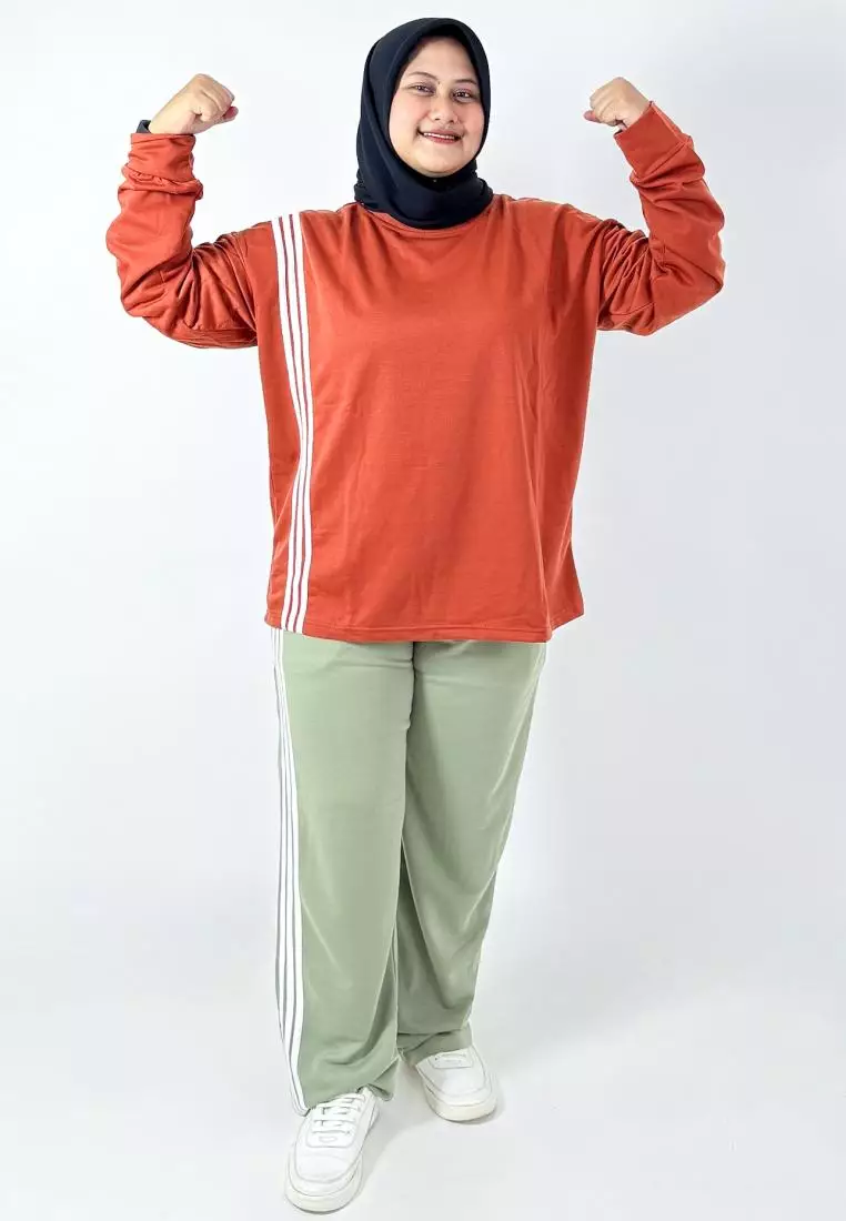 Set Sporty Alena (Setelan Baju Olahraga) Training Bigsize Anti UV