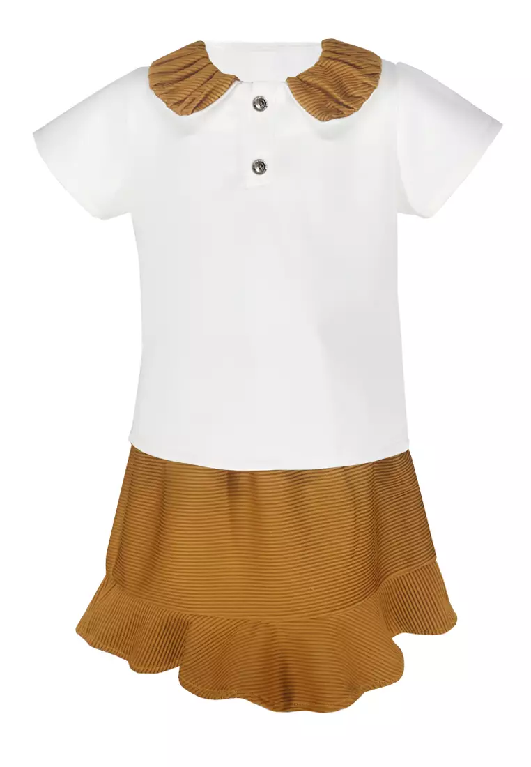 Two Mix Setelan Anak Perempuan Kasual Usia 1-8 Tahun 4238 KUNING