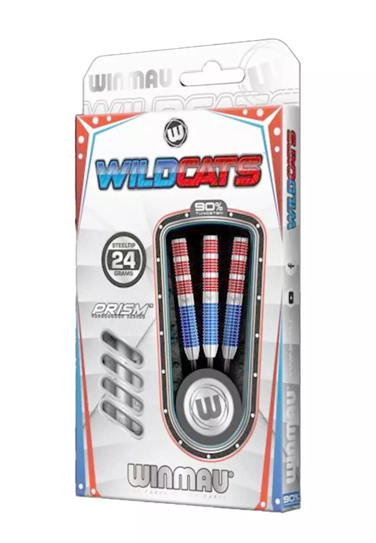 WINMAU Wildcats 21 Gramm Profi Wolfram Steeltip Dartpfeile Set Mit Flights Und Schäfte