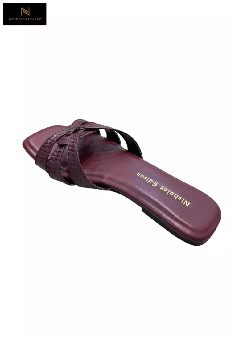 Nicholas Edison Sandal Costa Maroon