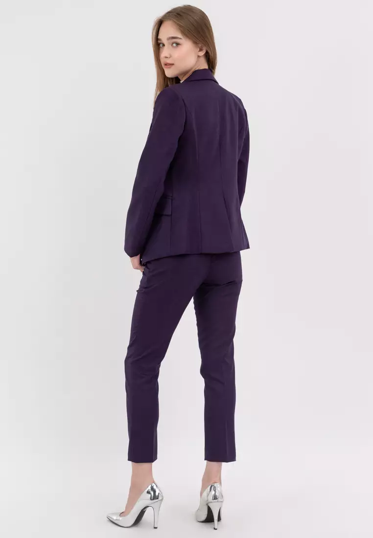 Textured  Suit Blazer with Pants