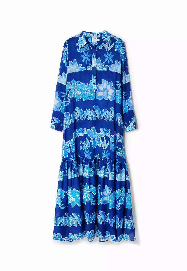 Buy Desigual Stella Jean long leaves shirt dress 2025 Online