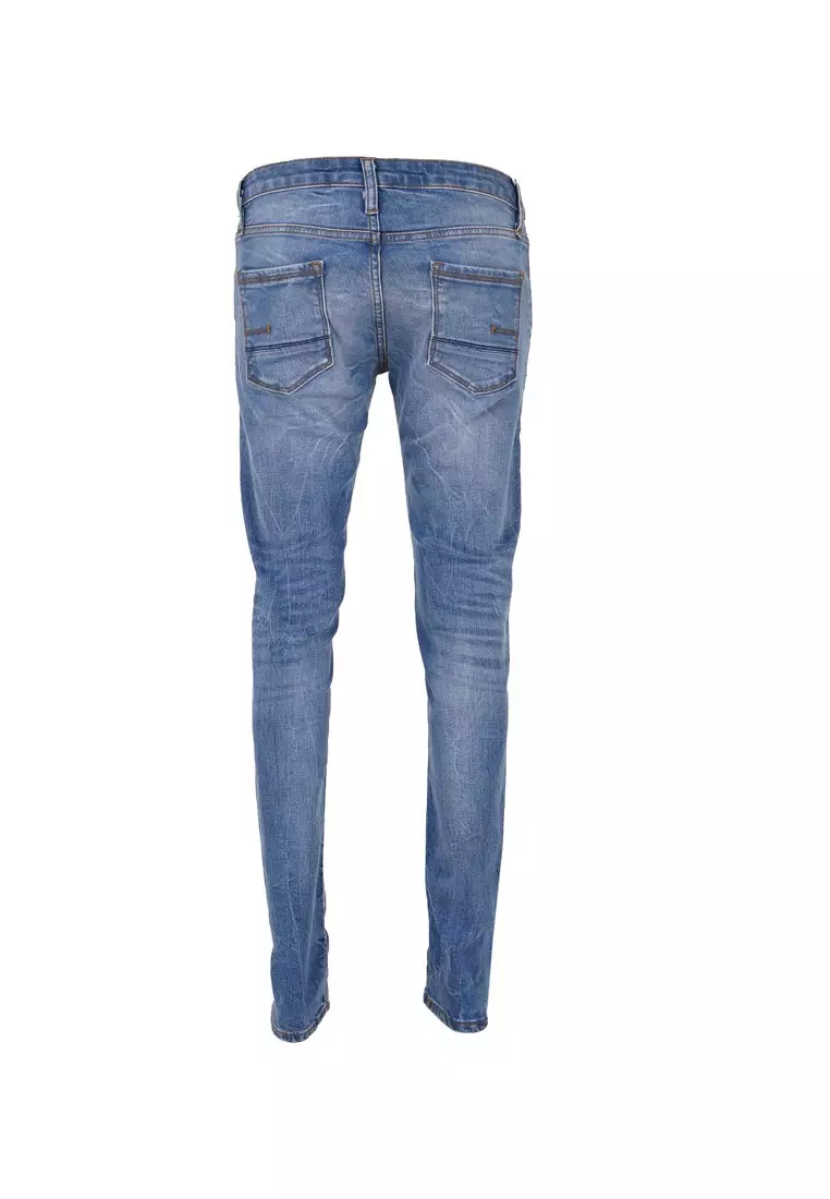 3Second Women's Long Skinny Jeans Wash Denim Shawty 011124
