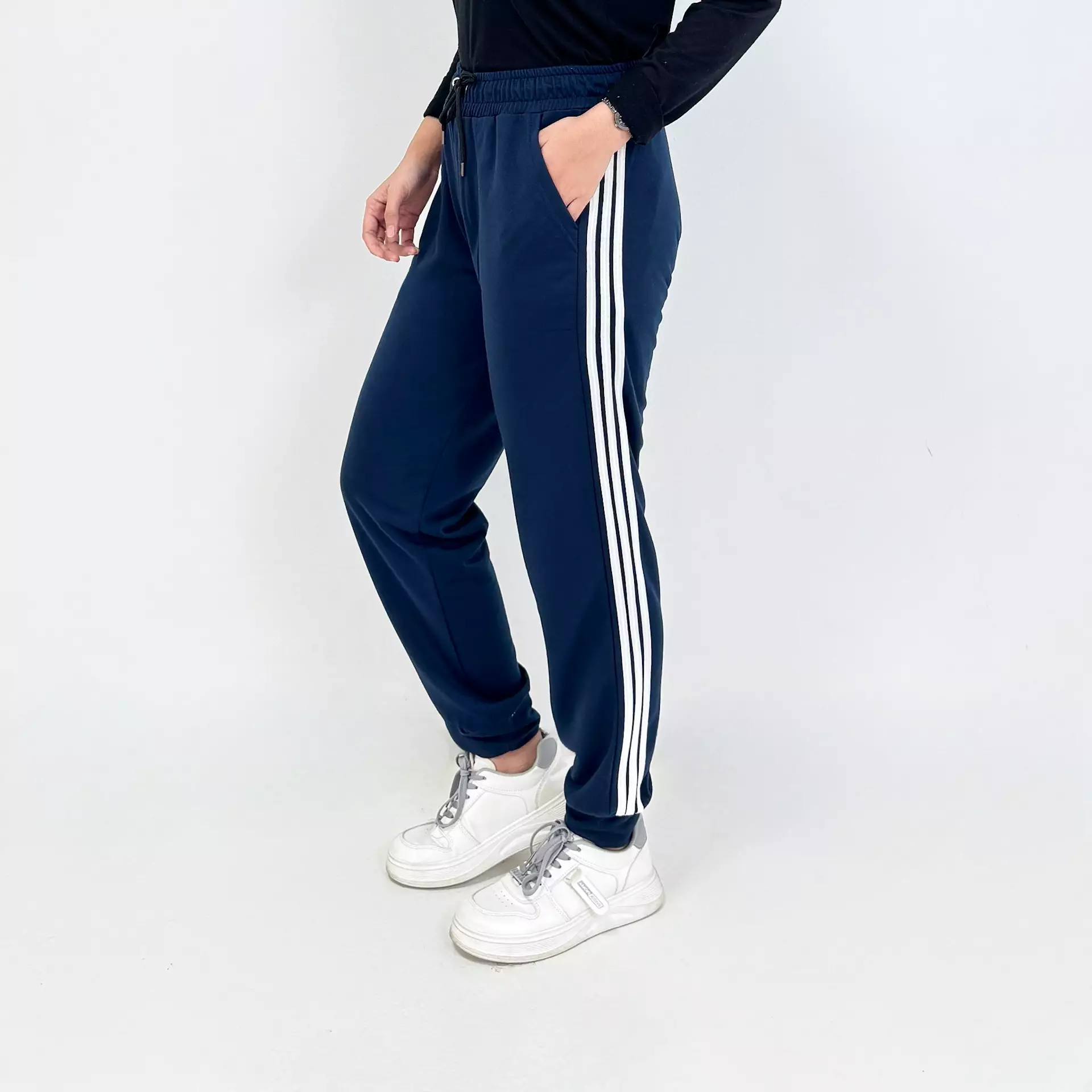 Celana Panjang Jogger Aliyah NAVY| Bawahan Training Olahraga Size M-XXL