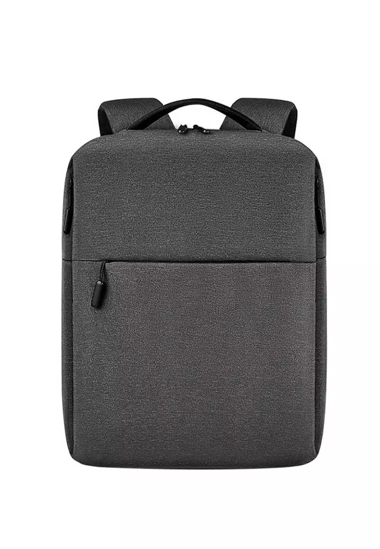 Buy Lara Men's Plain Zipper Laptop Backpack Dark Grey Online