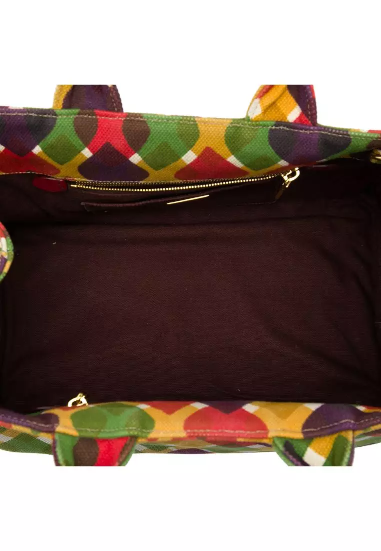 Pre-Loved Prada Canvas Canapa Stampata Tote