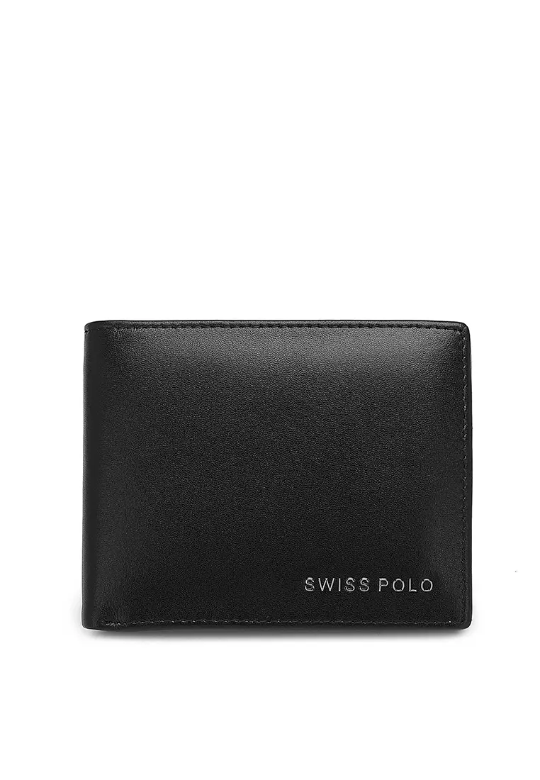 Men's Genuine Leather RFID Blocking Fortune Wallet - Black