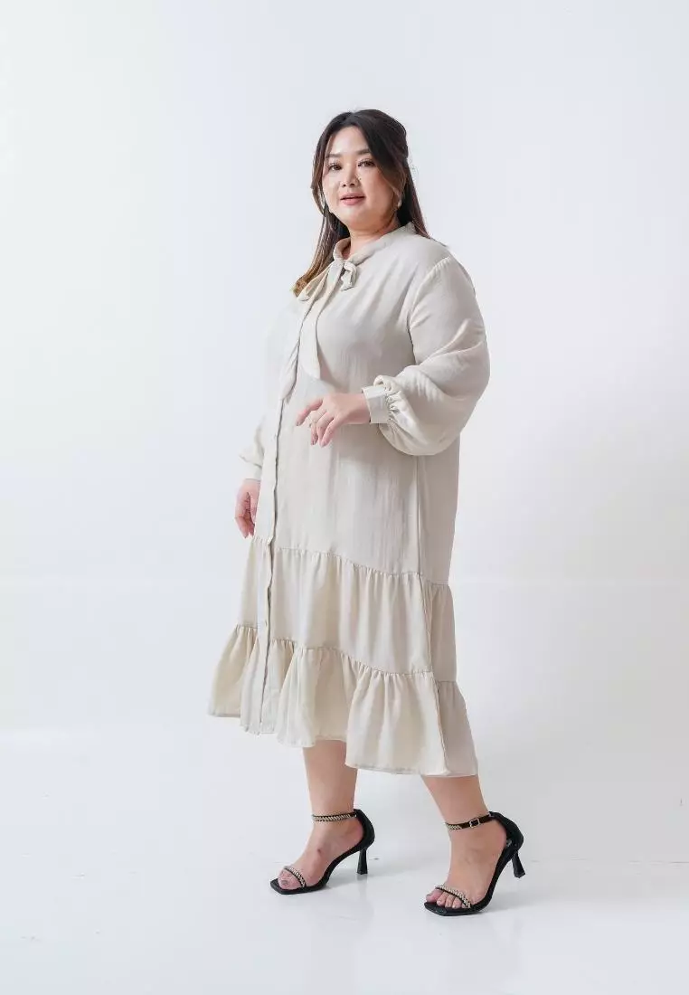 Plus Size Long Dress Ollenca pearl