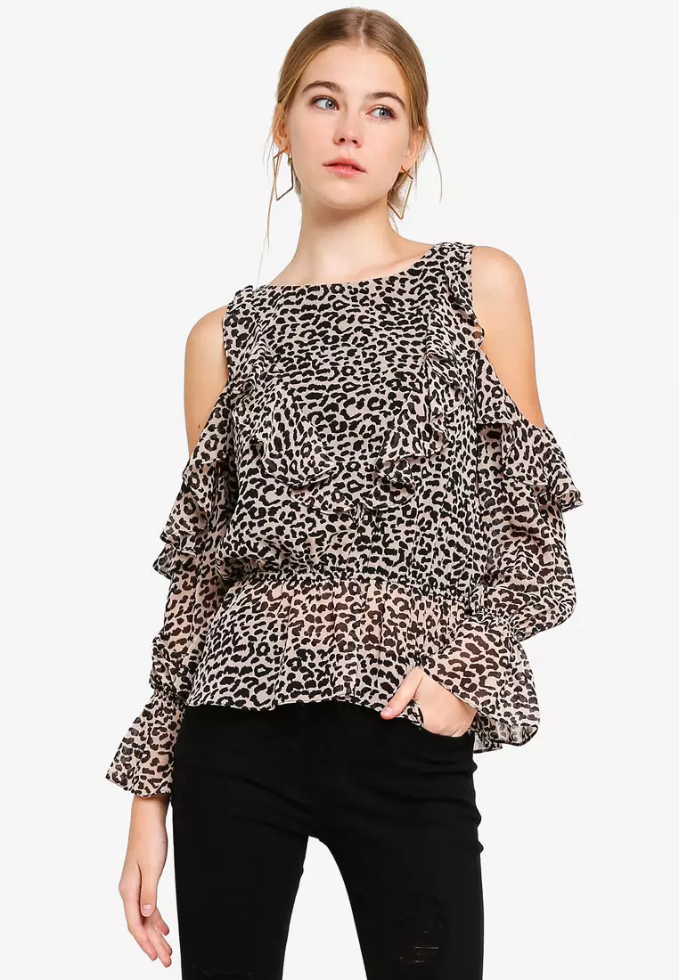 Leopard Print Chiffon Shirt