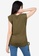 ZALORA BASICS green Shoulder Pad Ruched Sides T-Shirt A0542AABDD5512GS_2