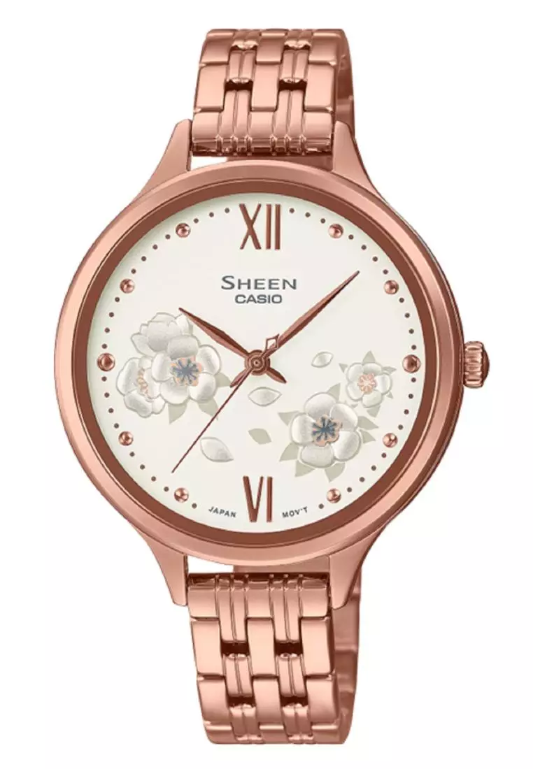 Casio sheen rose 2024 gold watch price