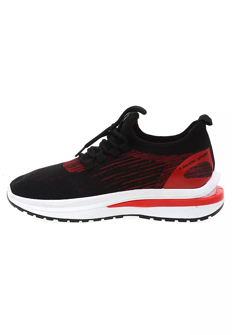 Chayton Sepatu Olahraga Pria Sneakers Casual Sport Shoes Material Synthetic ORIGINAL - Red Black