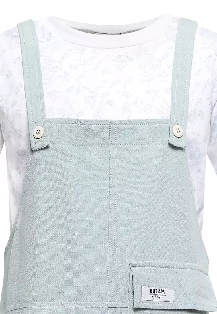Pito Dito Girl Jyneen Overall Dress Midi Anak Tosca - Size 14