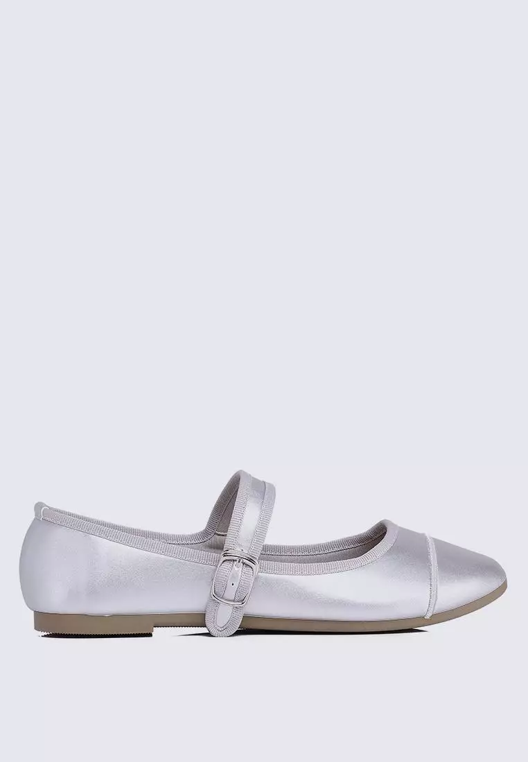 Discount on My Ballerine  shoes - SKU: My Ballerine Roan Comfy Ballerina In Silver