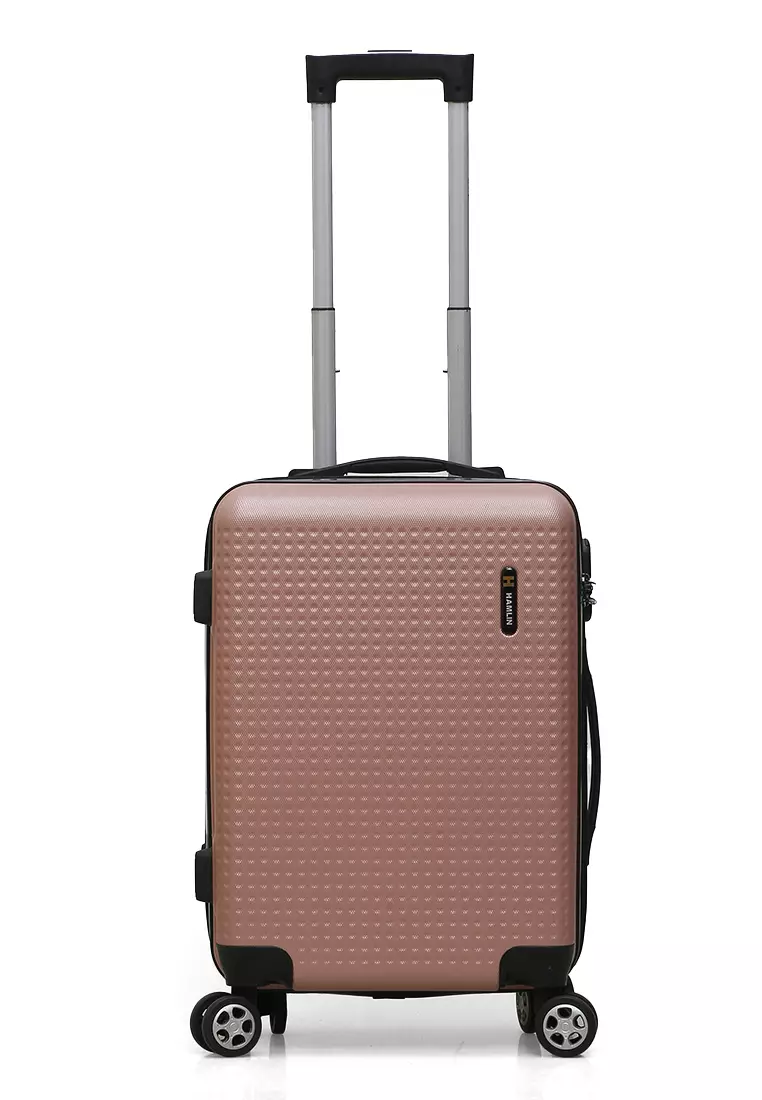 Carlton Koper Hardcase Unisex Size 20 Inch Dual Tone Color Large Compartment Suitcase Code Lock System Material ABS+PVC Coated ORIGINAL - Rose Purple