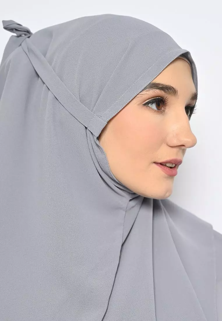 Bergo Khimar Azzura Grey