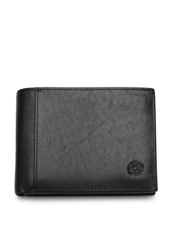 Wild Channel black Men's Genuine Leather RFID Wallet 6E541ACCCF589CGS_1