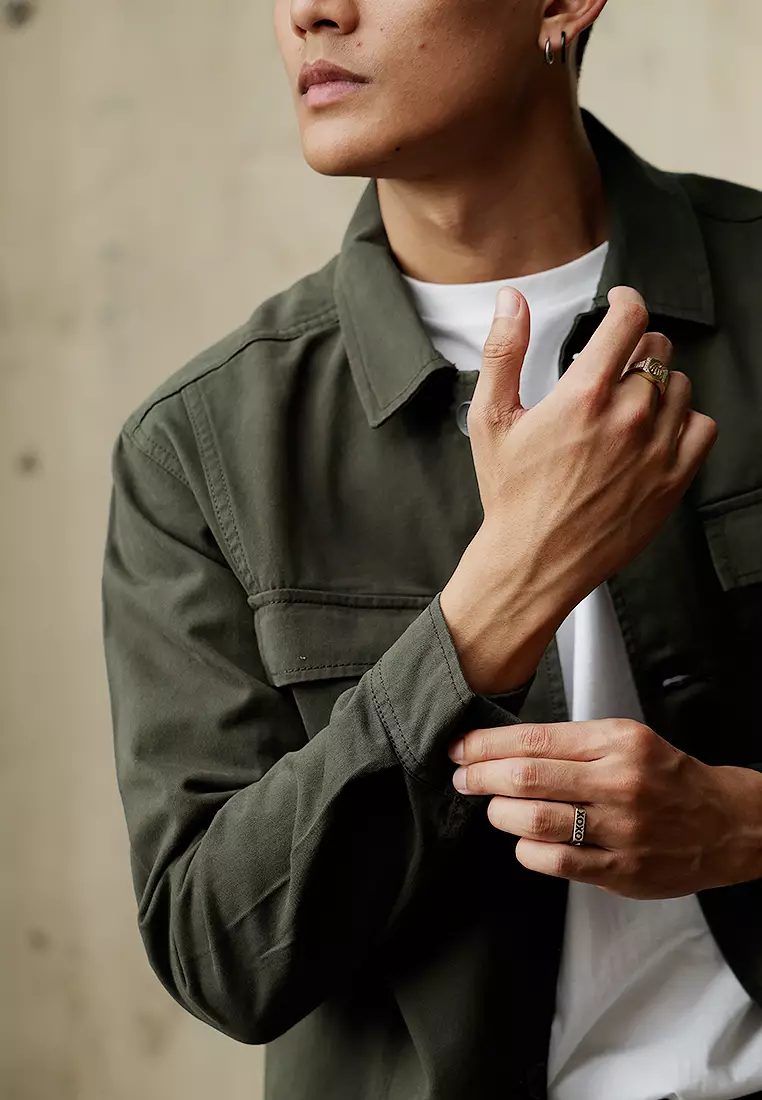 Trucker Button Jacket Premium Green Forest Oxcon