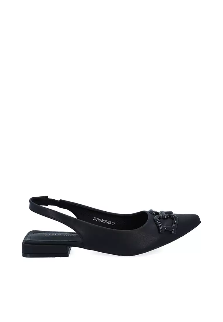 Discount on Carlo Rino  shoes - SKU: Black Muse Slingback Pumps