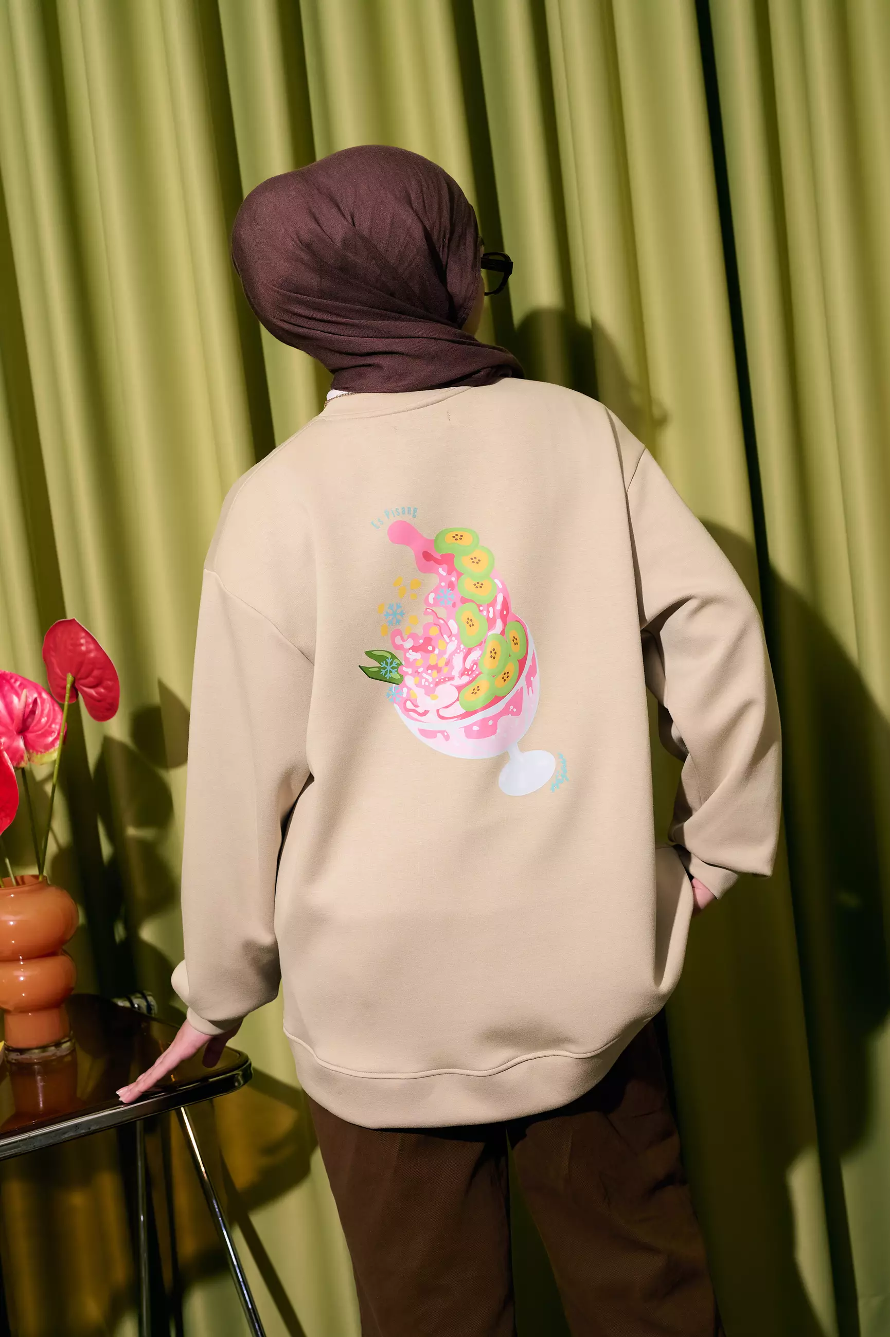 [New Collection] ZM Zaskia Mecca - Grea Cream Sweater Jacket - Koleksi Rasa Rasa - Cemil Cemil