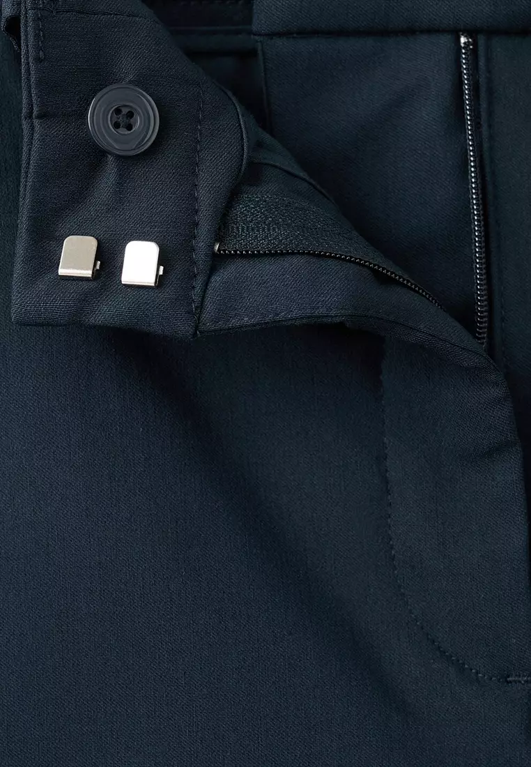 Straight-Cut Crop Trousers