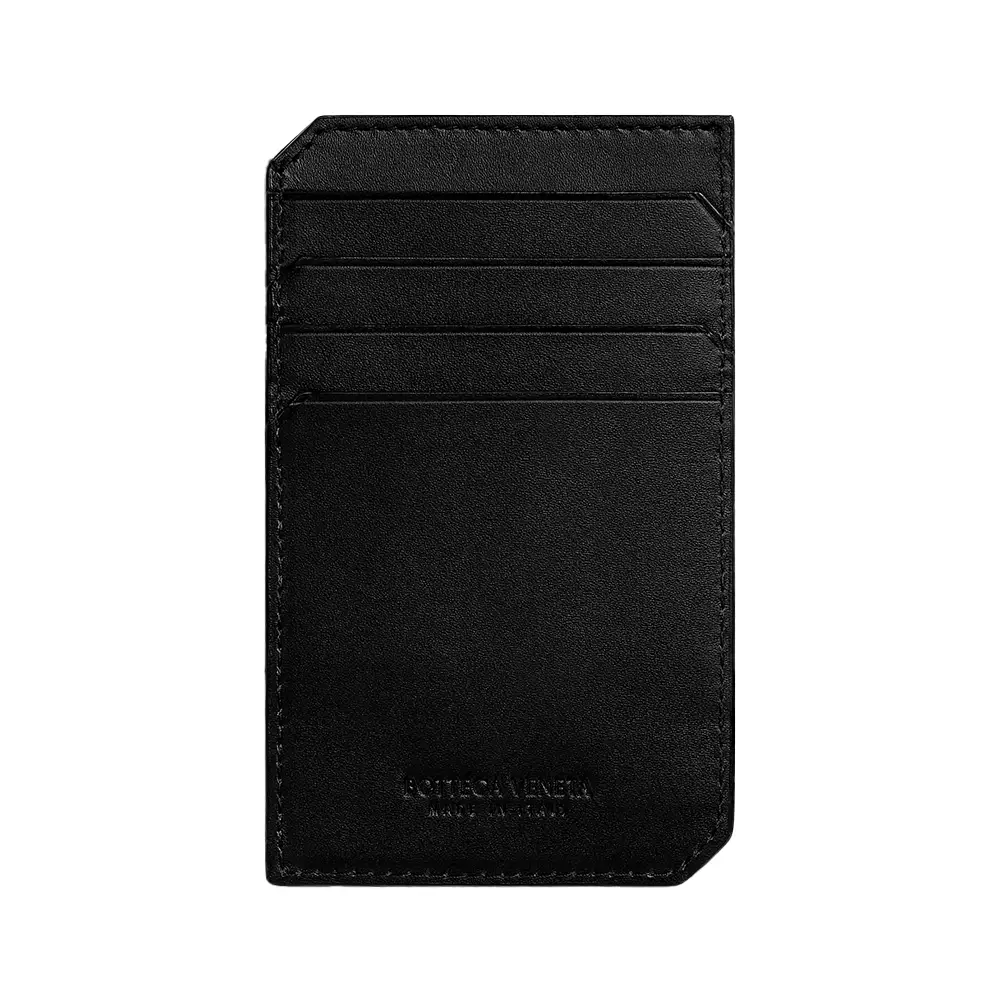 Intrecciato Piccolo Vertical Card Case Black