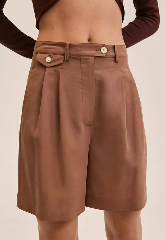 Lyocell Button Shorts