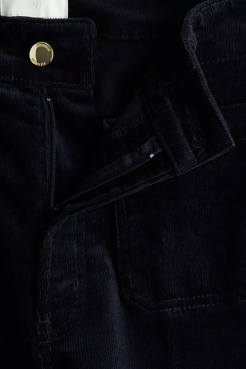 Flared corduroy trousers
