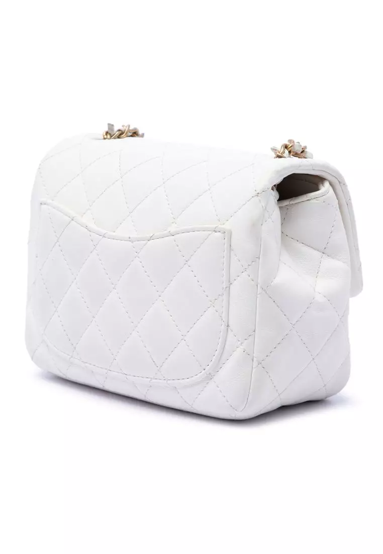 Pre-Loved Chanel Mini Square Lambskin Romance Single Flap