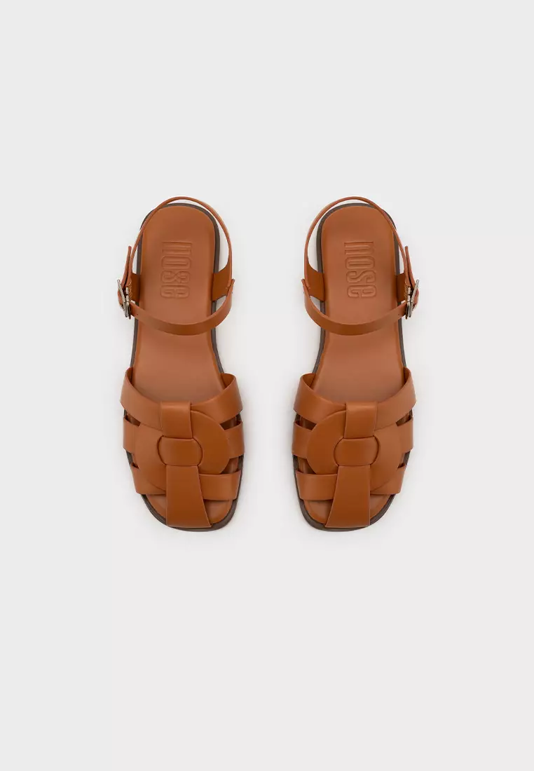 WOVEN STRAP FLAT SANDALS編織平底涼鞋