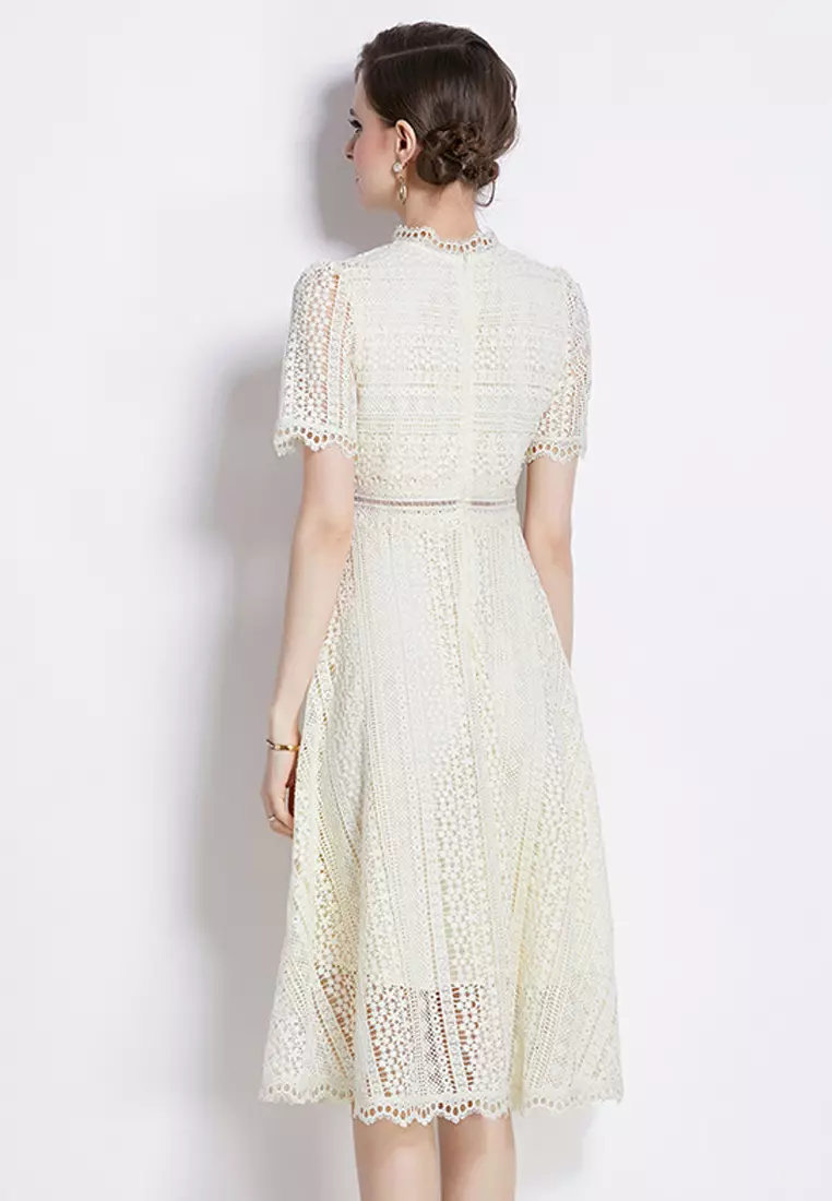 Twenty Eight Shoes Stand Collar Lace Dress ZHY533-609 2024 | Buy Twenty ...