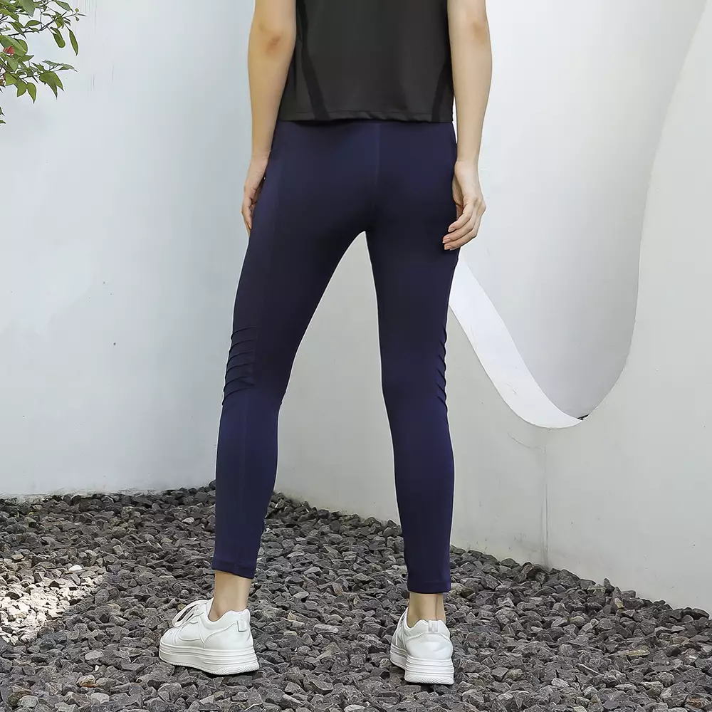 Fitwear - Legging Big Size Olahraga Wanita BELIA BIKER 4 POCKET - MIDNIGHT BLUE